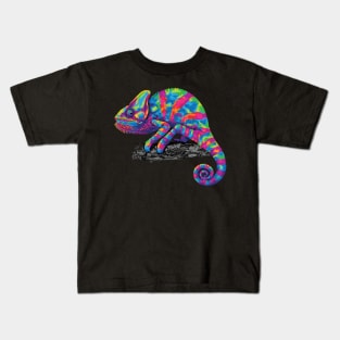 Rainbow Chameleon Kids T-Shirt